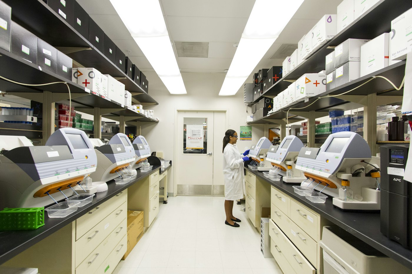 Technician working in a pharmaceutical laboratory